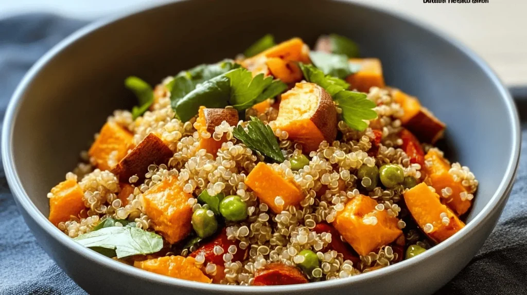 Easy Roasted Sweet Potato Quinoa Salad