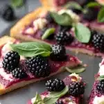 Blackberry Basil Ricotta Pizza
