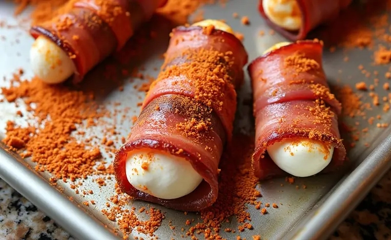 Nashville Hot Bacon Mozzarella Sticks