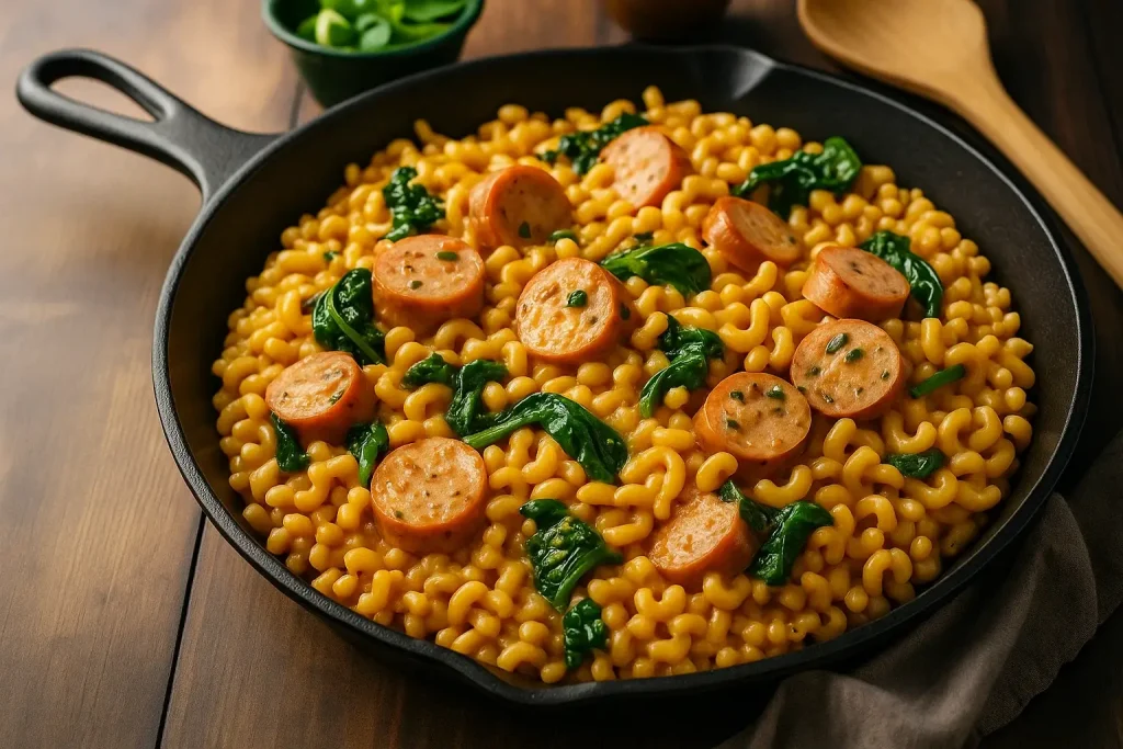 Creamy Chicken Sausage Orzo