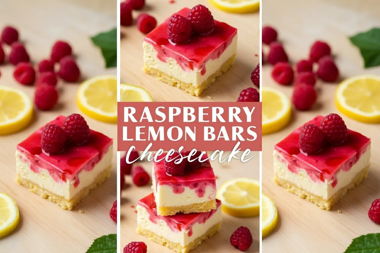 Raspberry Lemon Cheesecake Bars