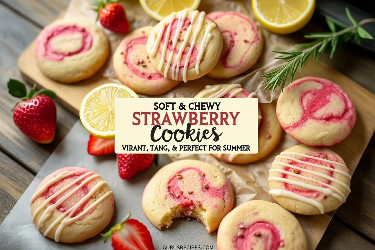 strawberry lemonade cookies