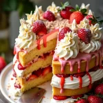 Vanilla Bean Strawberry Shortcake Torte
