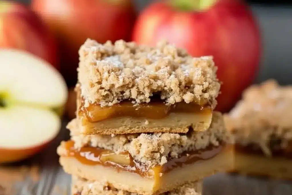 Cinnamon Apple Crumble Bars