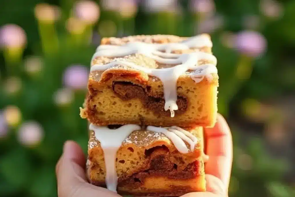 cinnamon roll blondies