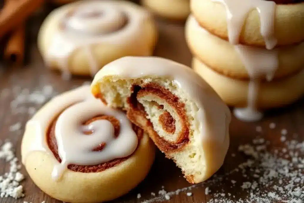 Cinnamon Roll Cream Cheese Cookies