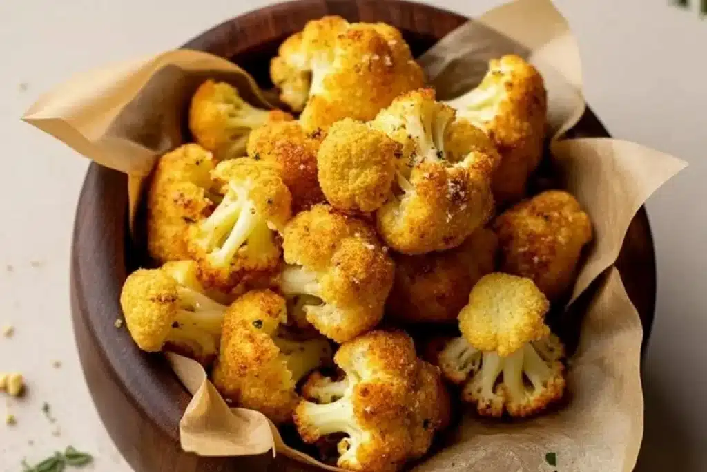 crispy roasted cauliflower bites