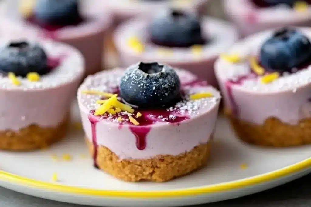 Lemon Blueberry Cheesecake Bites