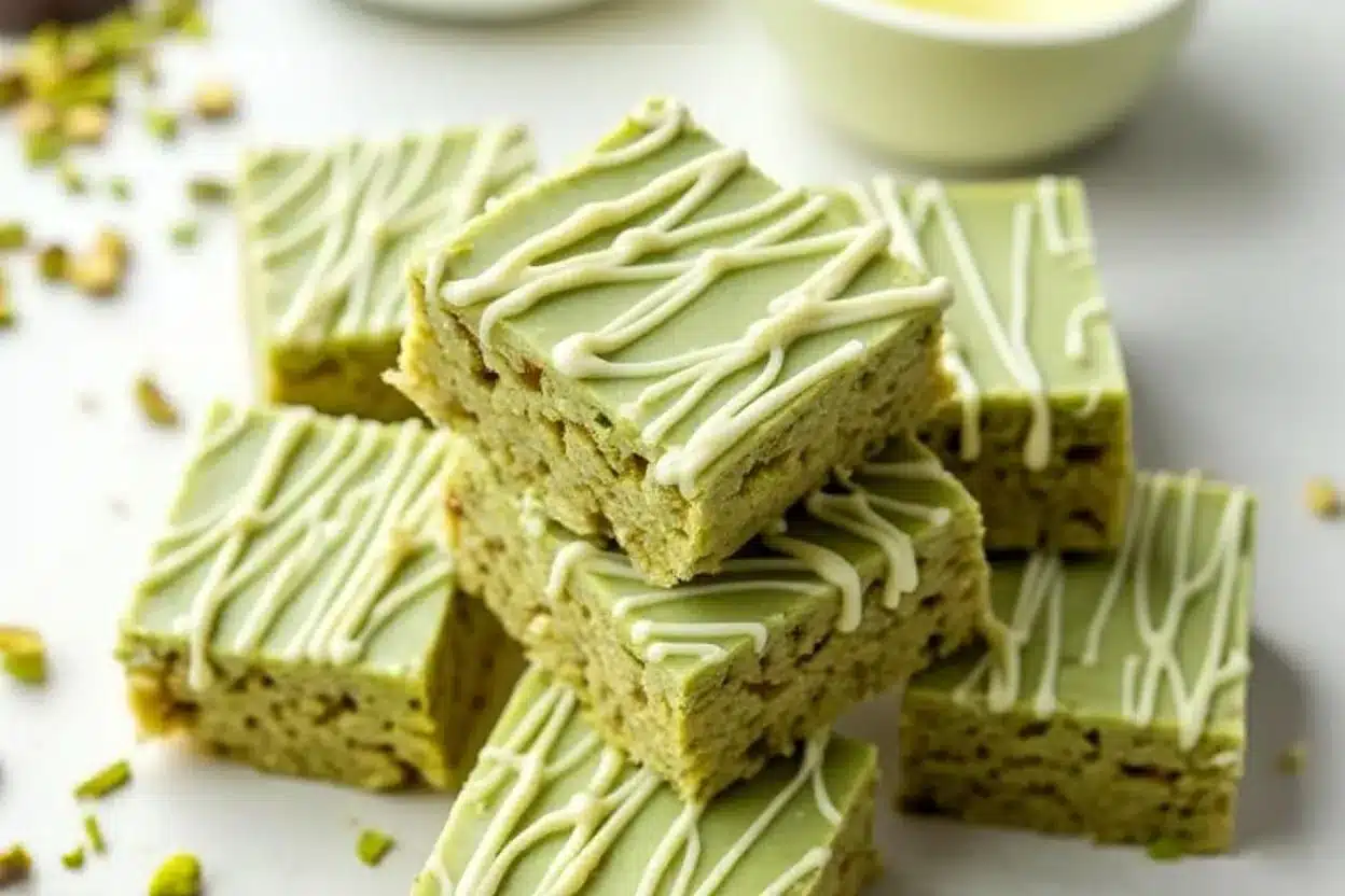 Pistachio Rice Pistachio Rice Krispie Treats Recipe With White Chocolate Drizzle