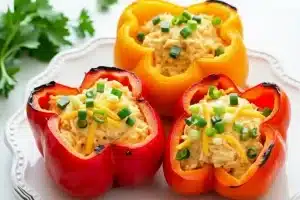 Buffalo Chicken Stuffed Bell Peppers