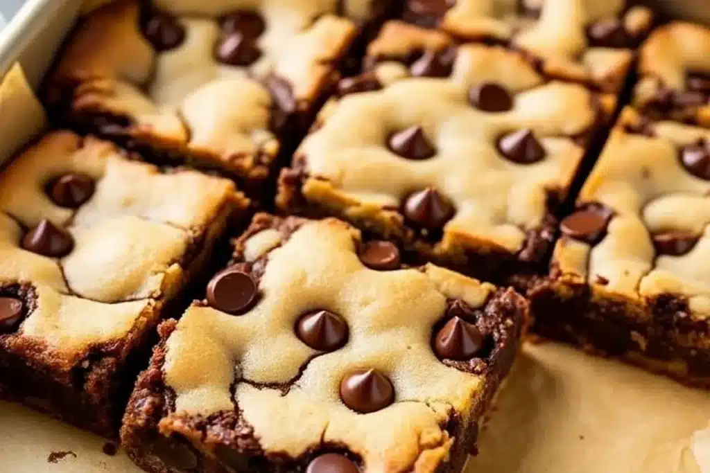 chewy chocolate chip cookie bars