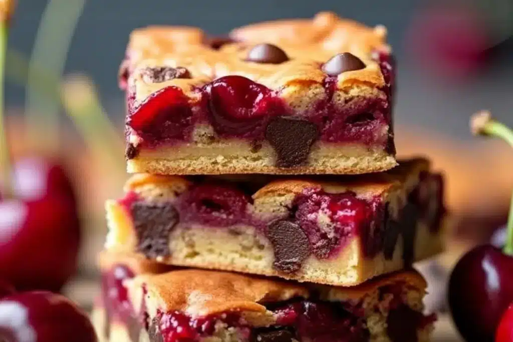 chocolate chip cherry bars