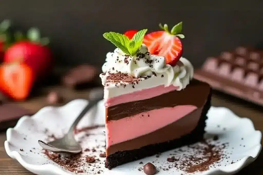 chocolate strawberry tart