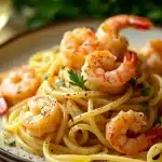 creamy garlic butter shrimp linguine