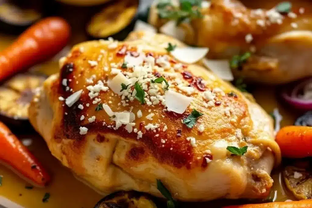 Creamy Garlic Parmesan Chicken Thighs