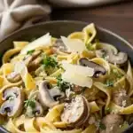 creamy oyster mushroom pasta