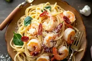 Creamy Tuscan Garlic Shrimp Pasta