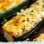cheesy garlic zucchini steaks