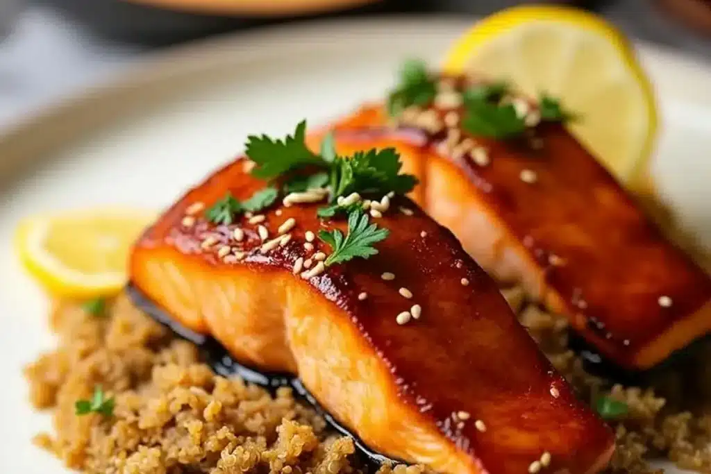 Honey Garlic Glazed Salmon