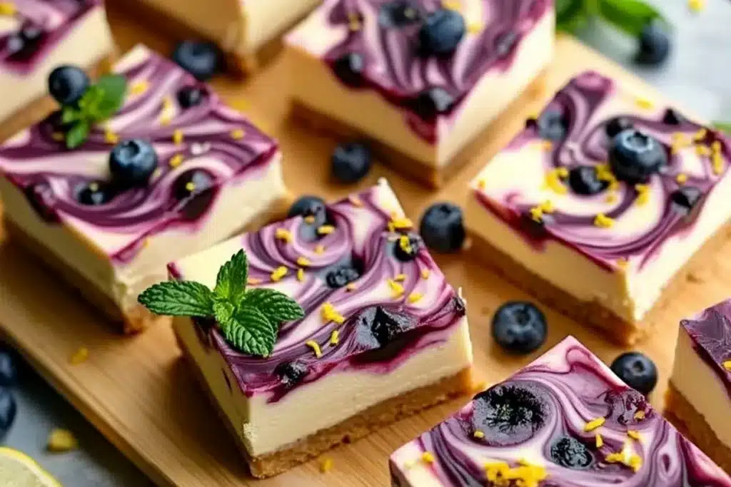 Lemon Blueberry Cheesecake Bars