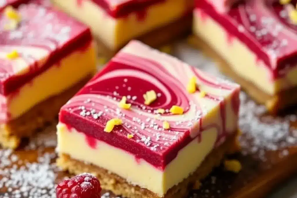 lemon raspberry swirl bars
