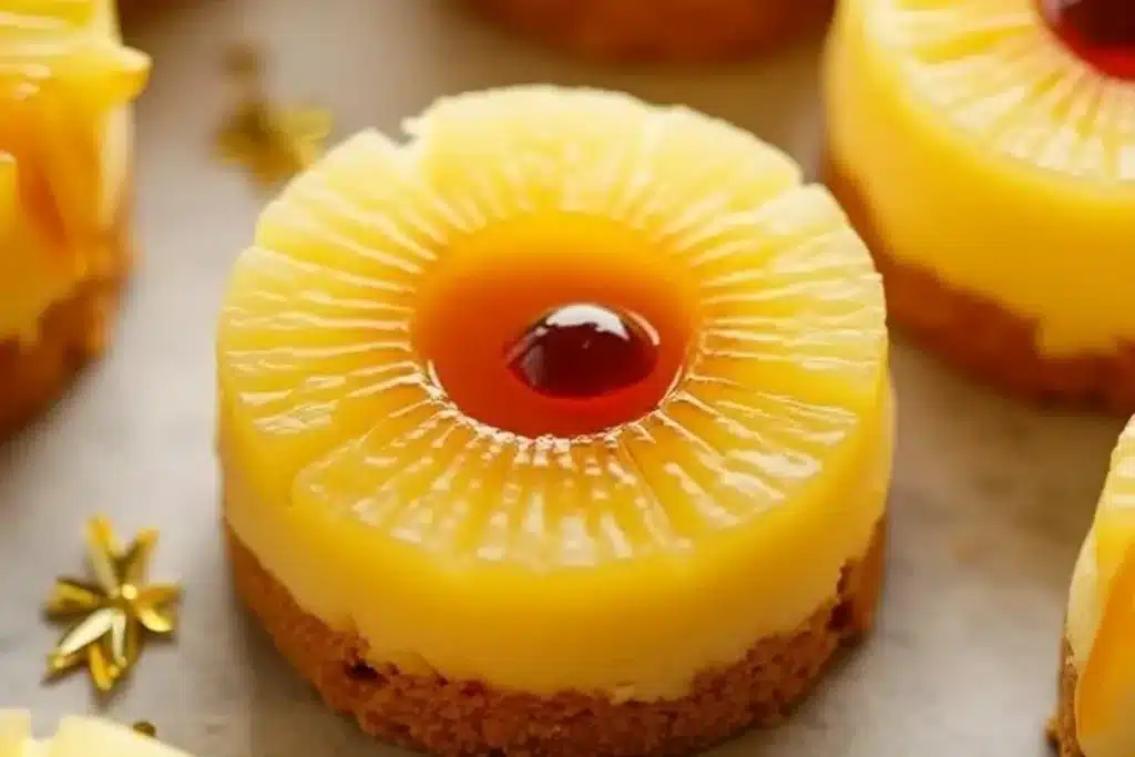 Mini Pineapple Upside-down Cheesecakes