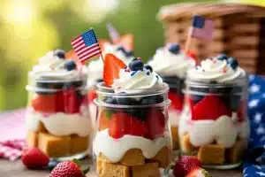 Patriotic Berry Trifle Jars