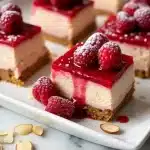 Raspberry Almond Cheesecake Bars