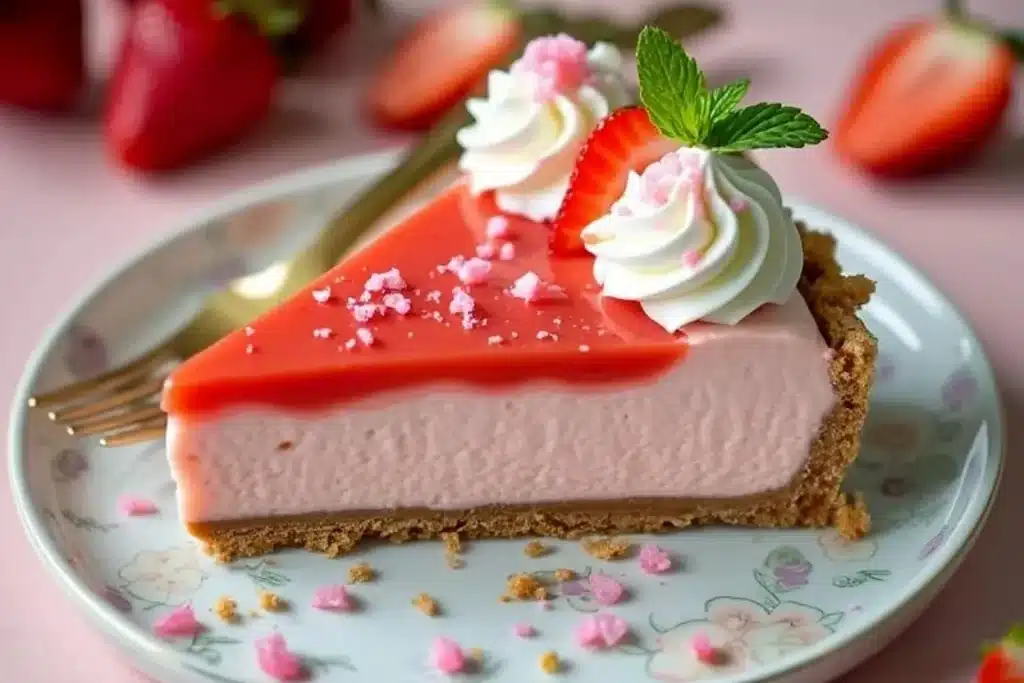 Strawberry Cheesecake Icebox Pie