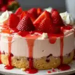 Strawberry Shortcake Freezer Pie