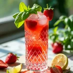 Strawberry Basil Lime Cooler