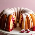 Vanilla Raspberry Marble Cake