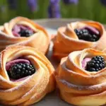 blackberry cream cheese cruffins