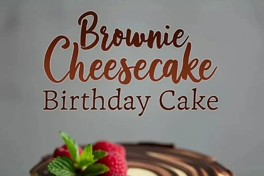 Brownie Cheesecake Birthday Cake