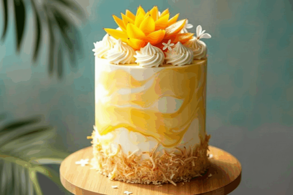 Mango Coconut Cloud Cake