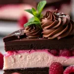 chocolate raspberry mousse cheesecake
