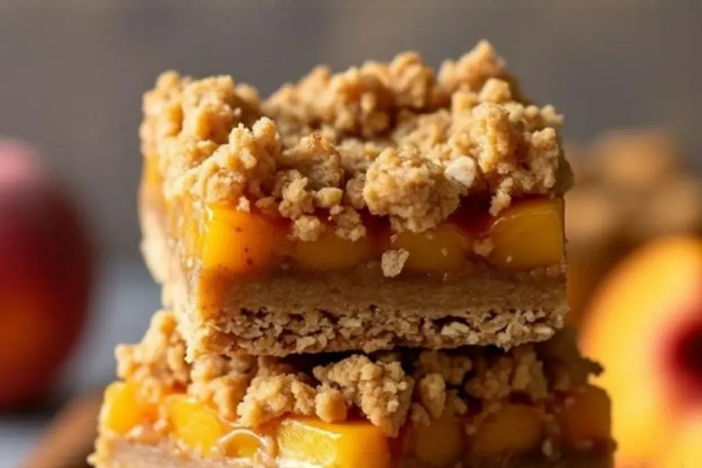 Peach Cinnamon Oatmeal Bars