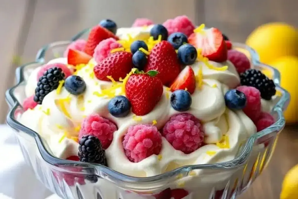 lemon berry cheesecake salad