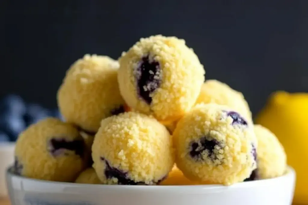 lemon blueberry cheesecake bites