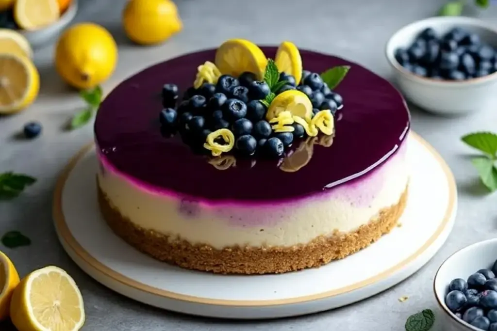 lemon blueberry cheesecake