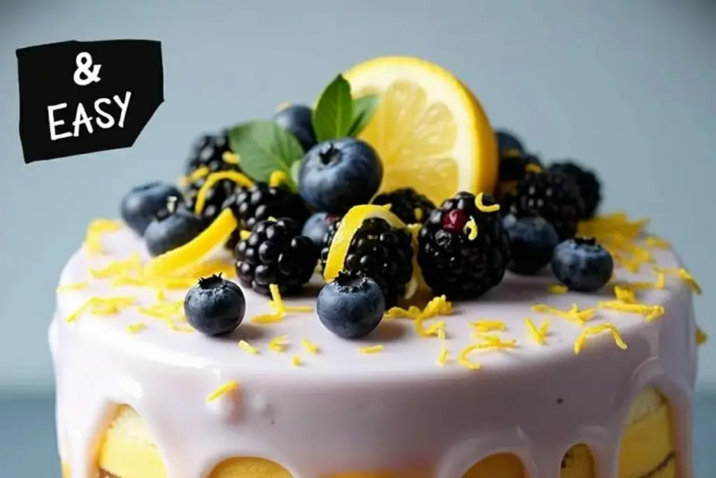 Lemon Blueberry Mousse Cake