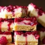 lemon raspberry cheesecake cookie bars