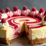 lemon raspberry swirl cheesecake