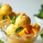 mango coconut frozen yogurt