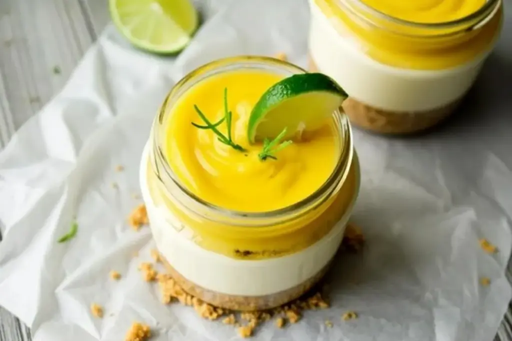 No-Bake Key Lime Pie Cheesecake Jars