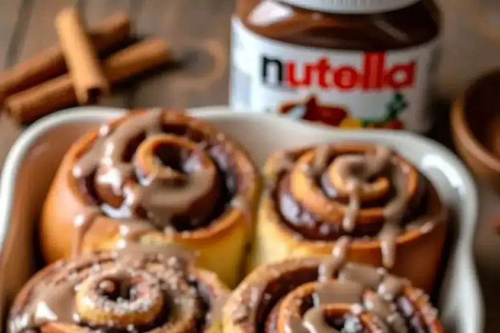 Nutella Stuffed Cinnamon Rolls