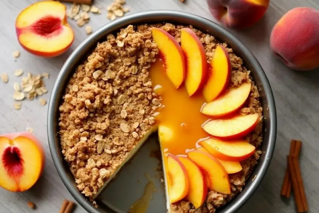 Peach Cobbler Cheesecake