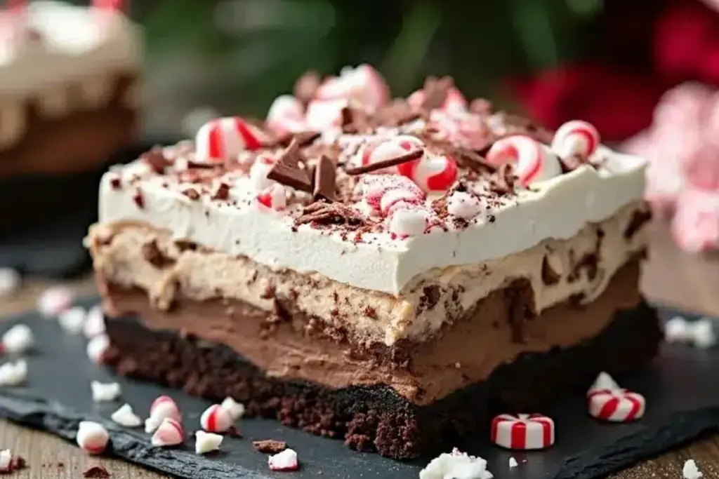 peppermint mocha dessert lasagna