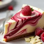 raspberry white chocolate swirl cheesecake
