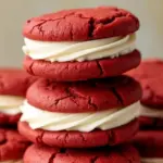 red velvet cookie sandwiches